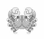 卡通螃蟹插画