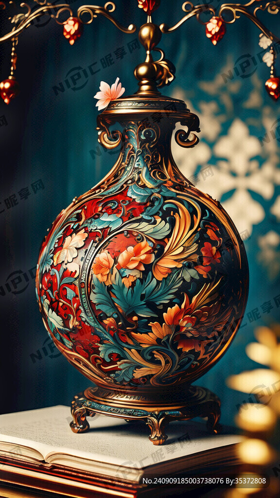 设计一个关于掐丝珐琅教材的封面