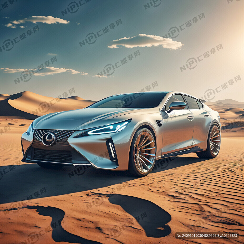 沙漠上雷克萨斯车