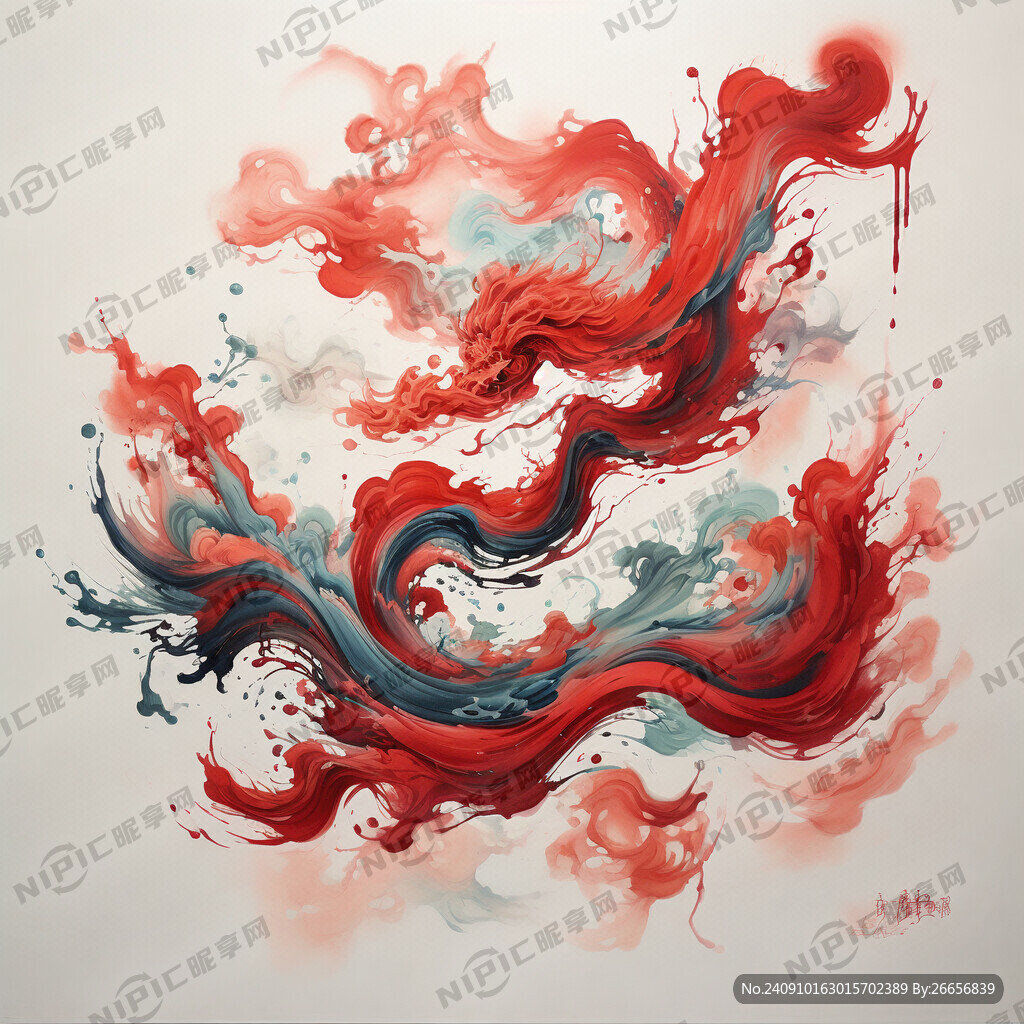 祥云 中国风油画
