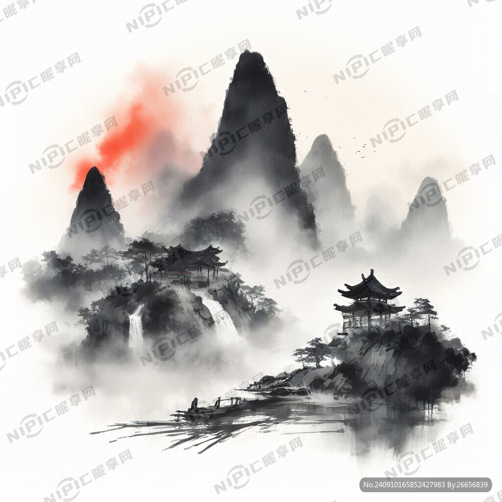 山水韵 山房子 中国风