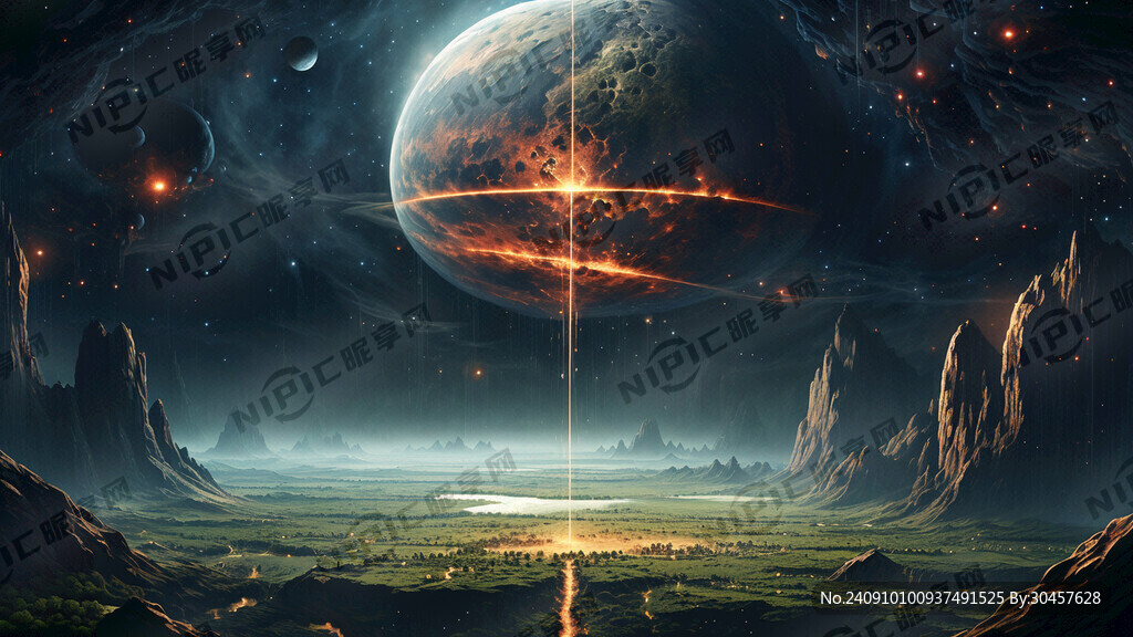 一块土地悬于宇宙之中