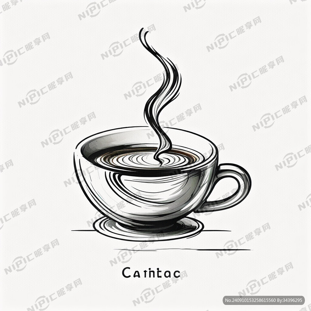 要求是一笔画简单的咖啡杯
