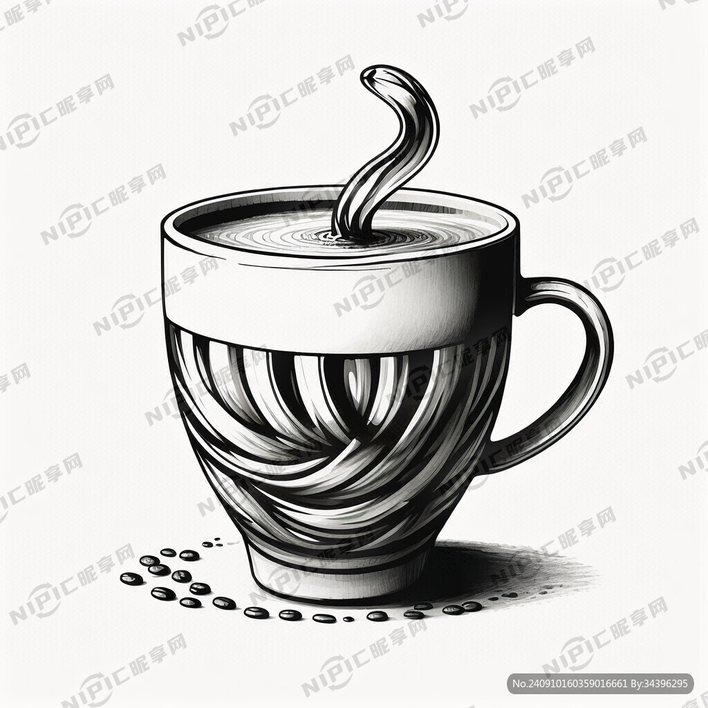 要求是一笔画成咖啡杯