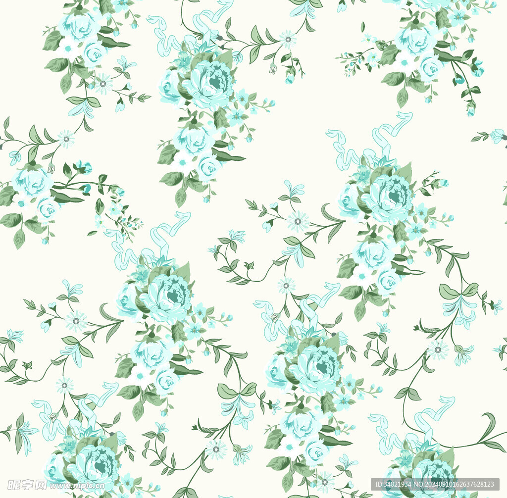 蓝色手捧花