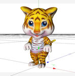 C4D模型 老虎