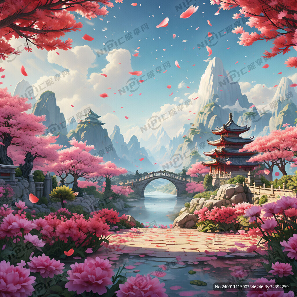游戏梦幻唯美新中式风景 超高清