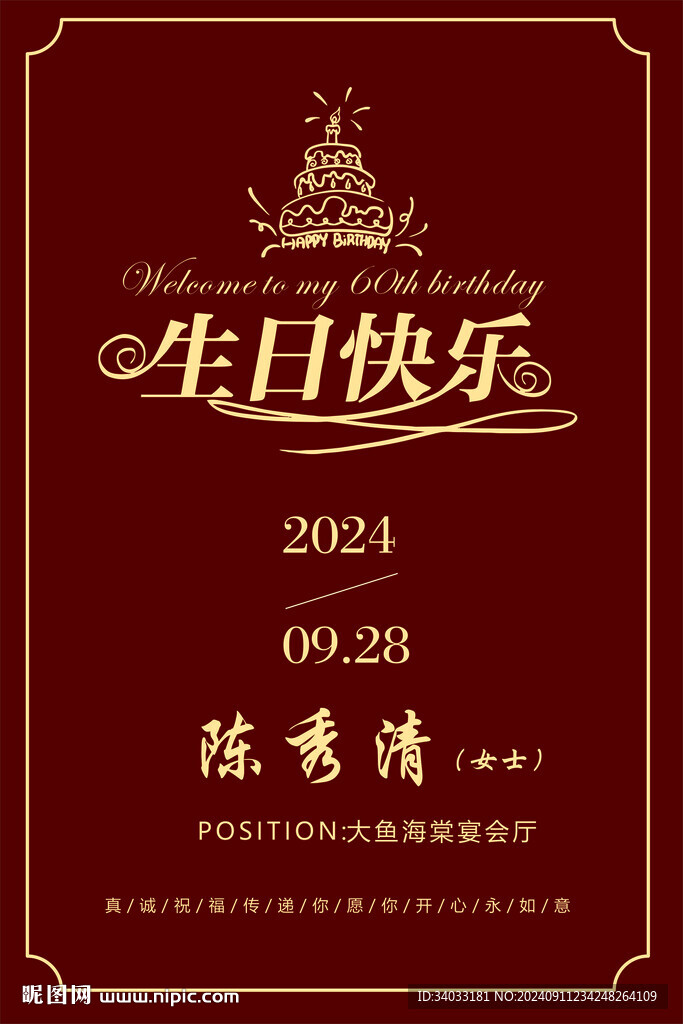 生日快乐海报