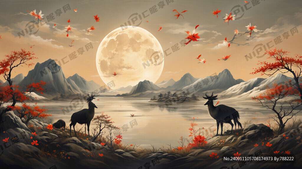 中国元素 中秋节遇上教师节