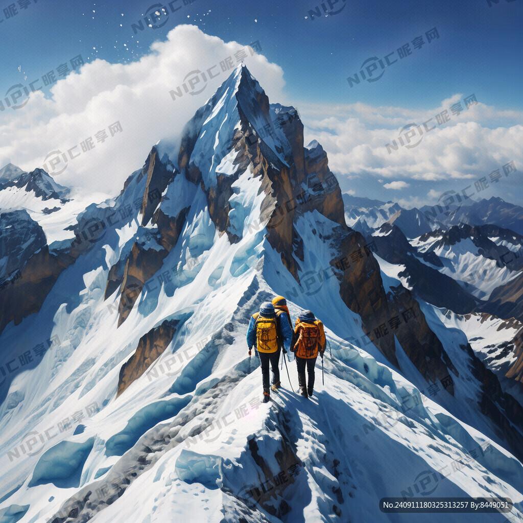 攀登蓝色雪山 登上最高峰