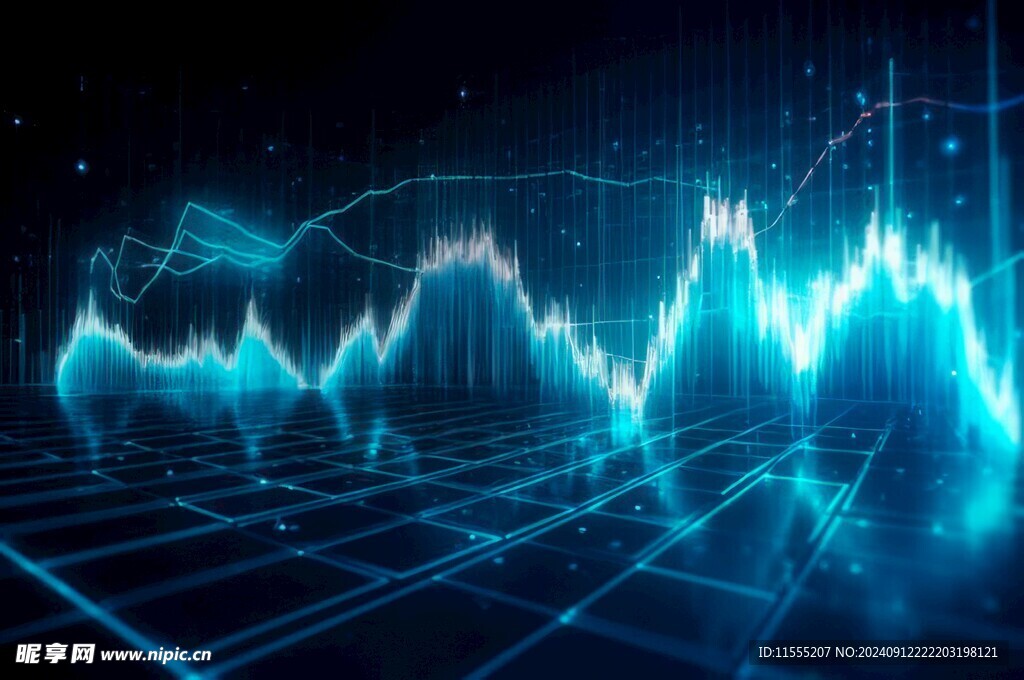 财务数据图表统计全息影像