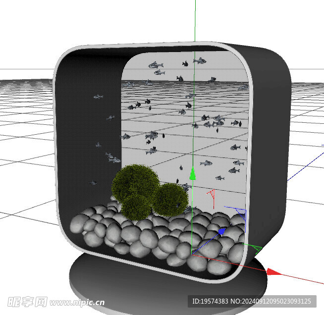 C4D模型 鱼缸