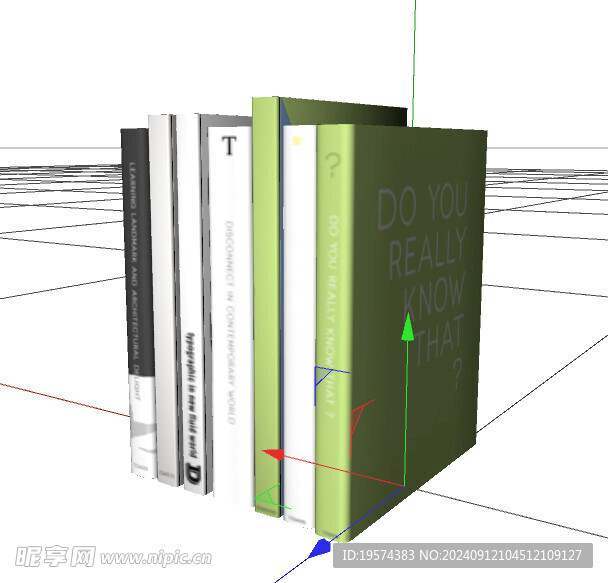 C4D模型 书