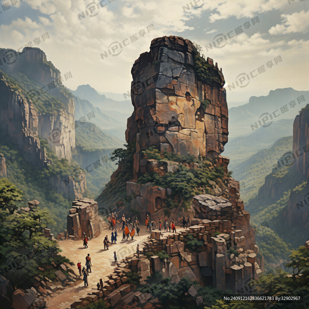 生成一张阴山岩画 实拍风格