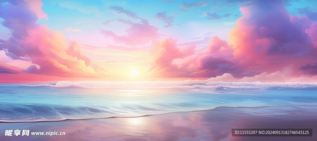 海边晚霞风景