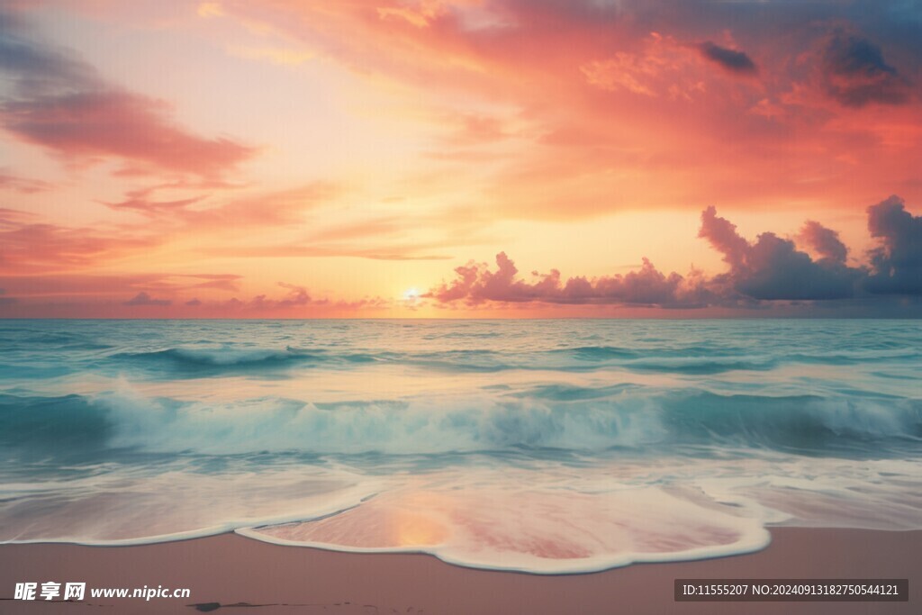海边晚霞风景