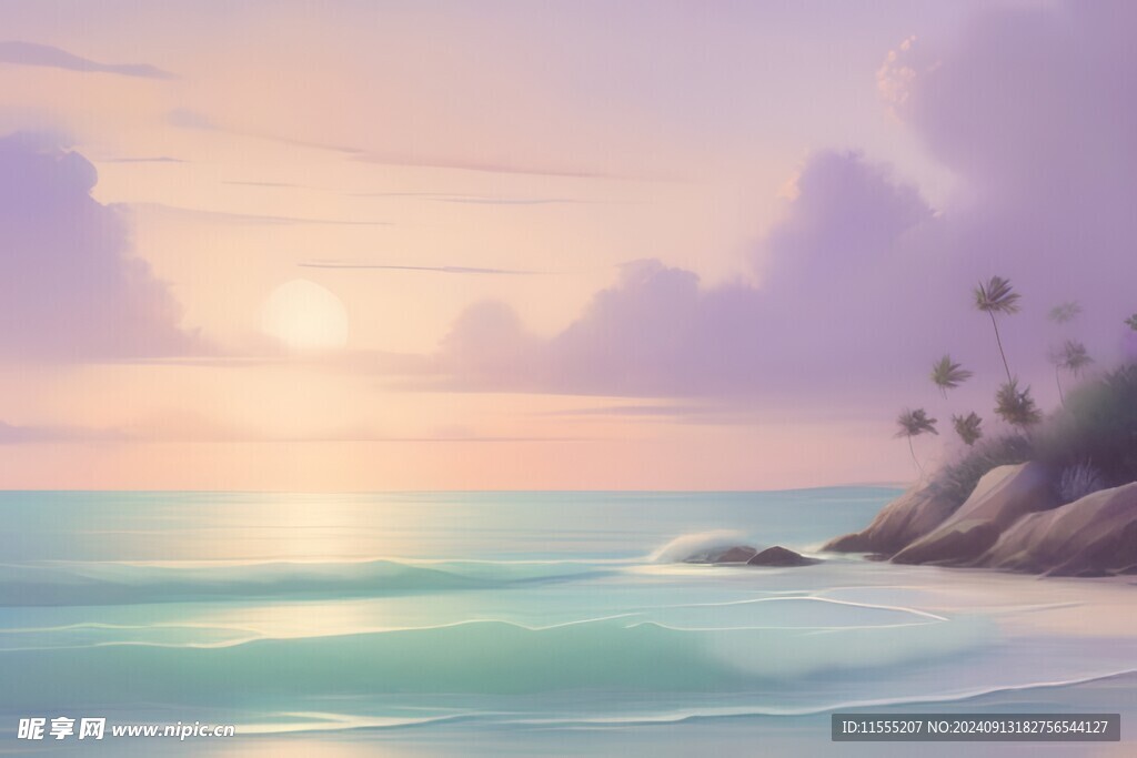 海边晚霞风景