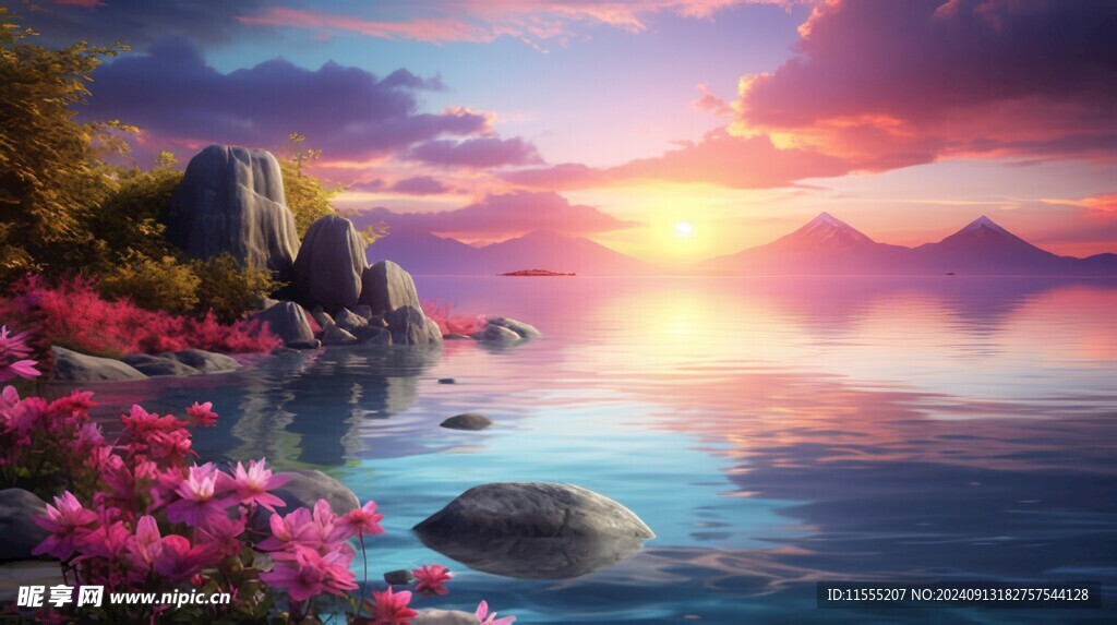 海边晚霞风景