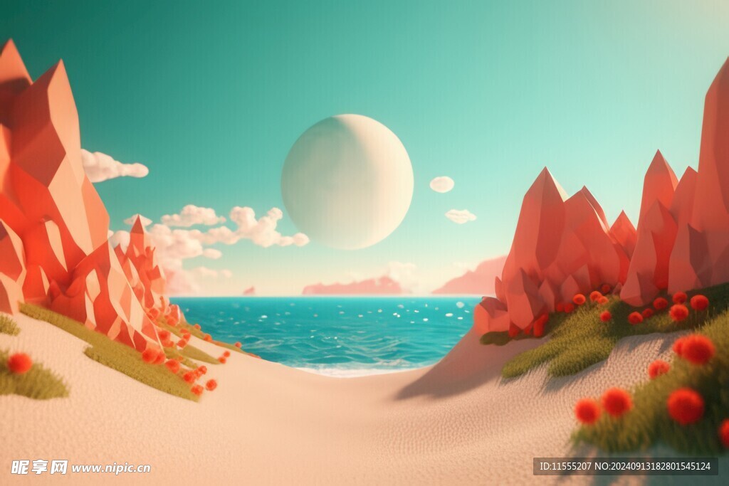 海边晚霞风景