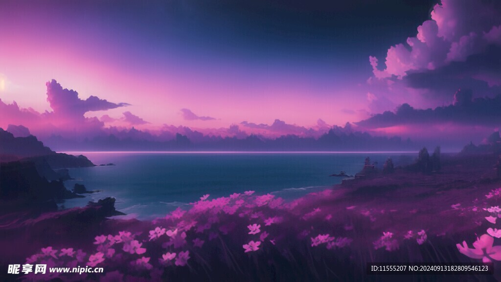 海边晚霞风景