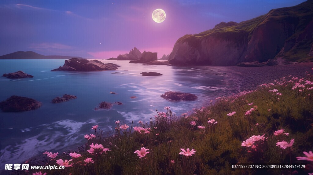 海边晚霞风景