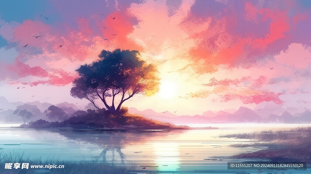 海边晚霞风景