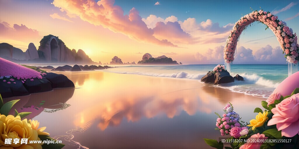 海边晚霞风景