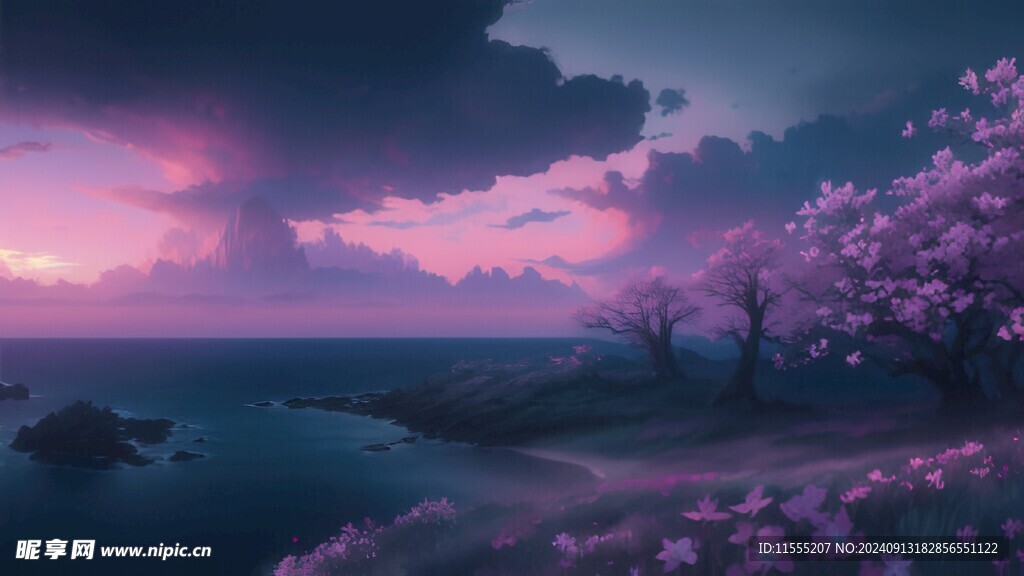 海边晚霞风景