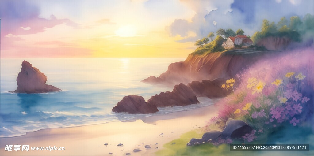 海边晚霞风景