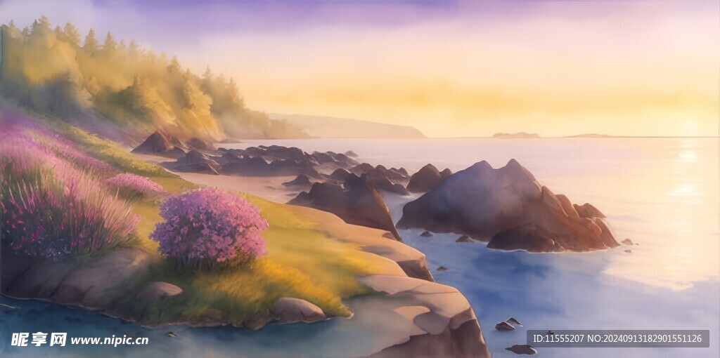 海边晚霞风景