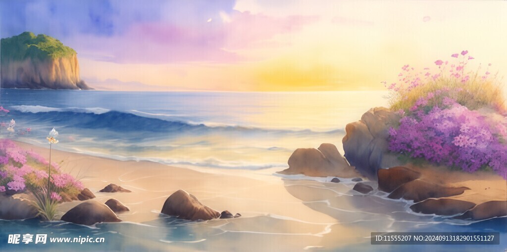 海边晚霞风景