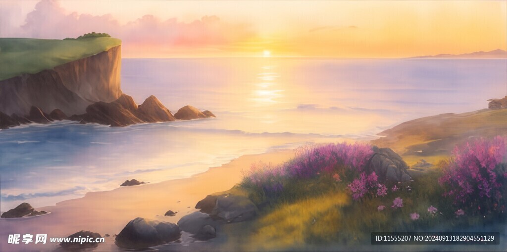 海边晚霞风景