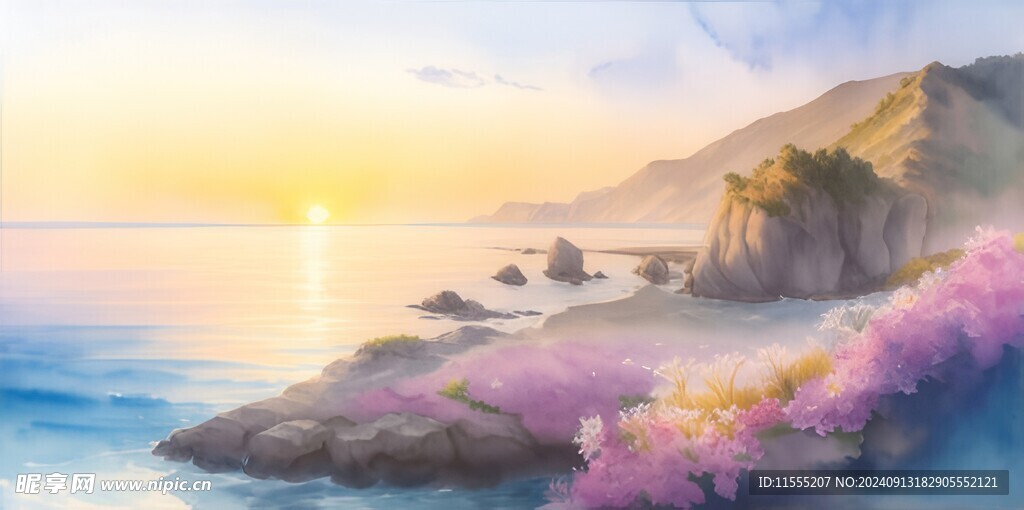 海边晚霞风景