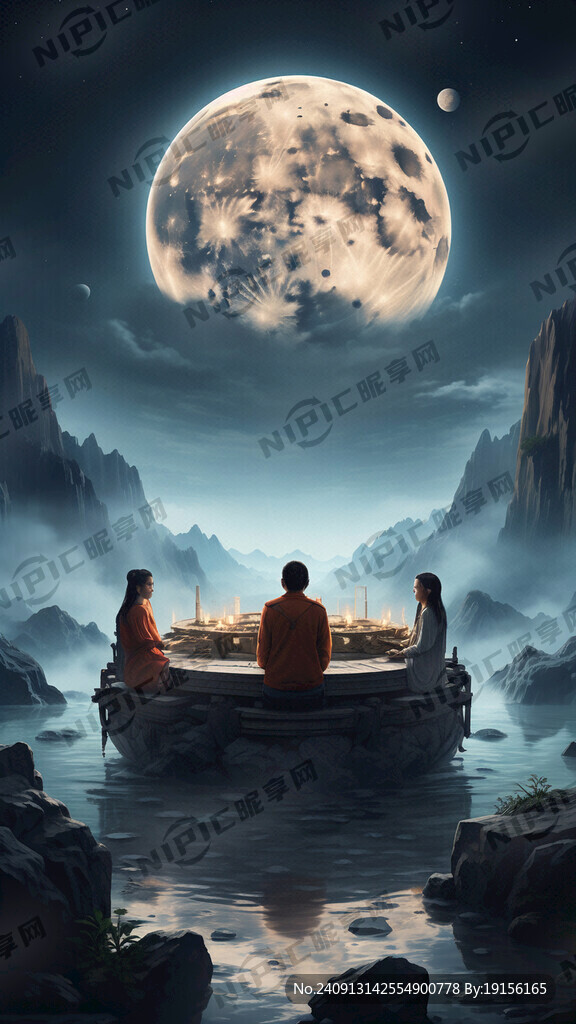 中秋节 地球就在背后