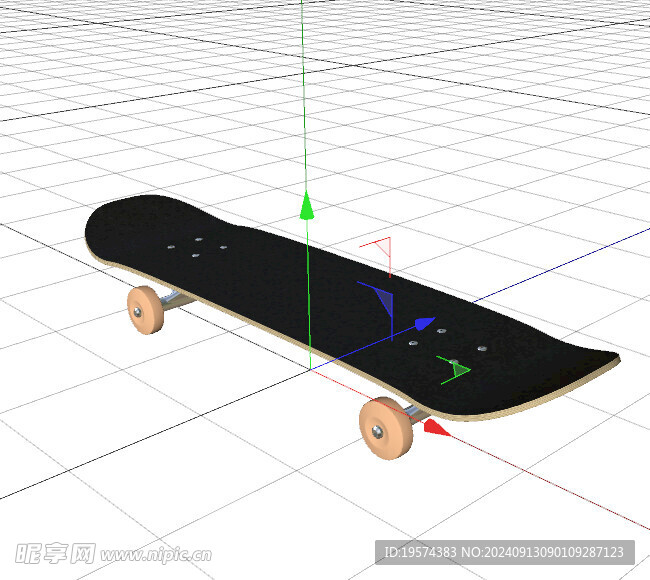 C4D模型 滑板车