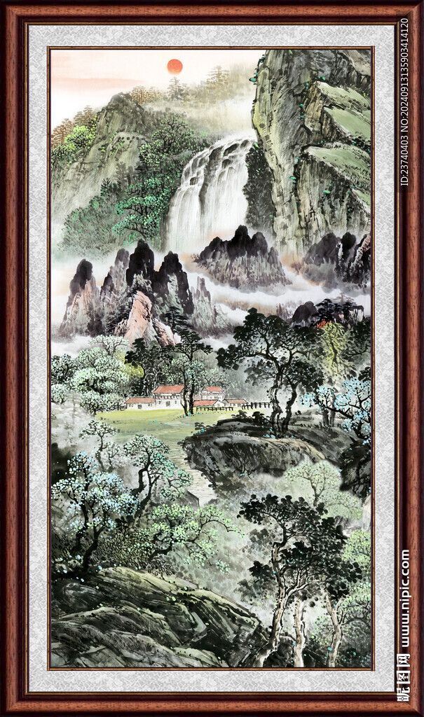 聚宝盆山水 