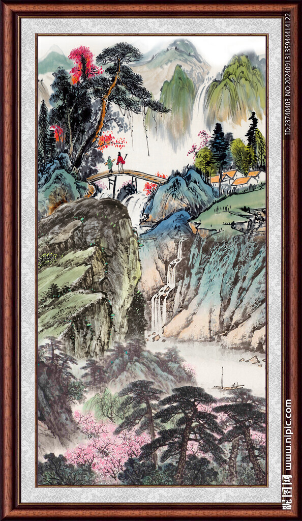 聚宝盆山水 