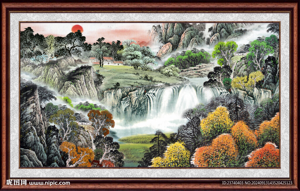 国画山水画 