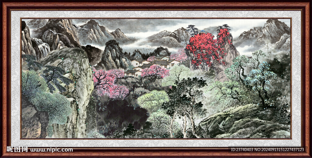 客厅山水画 