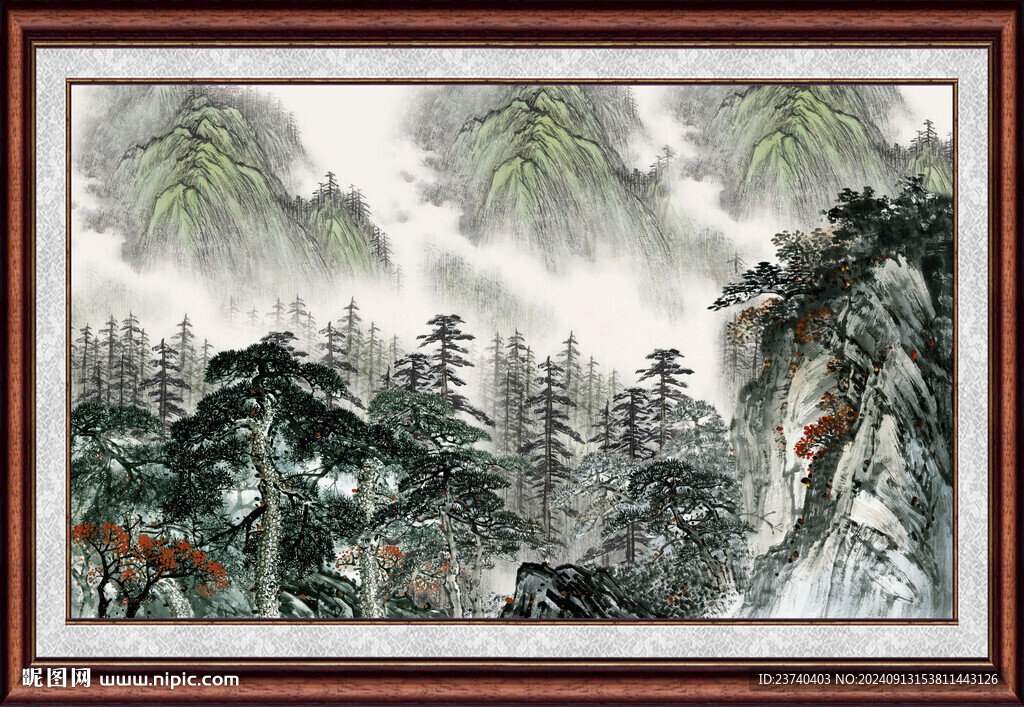 客厅山水画 