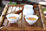 茶文化白瓷茶具泡茶展示