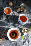 白瓷茶具泡茶小青柑