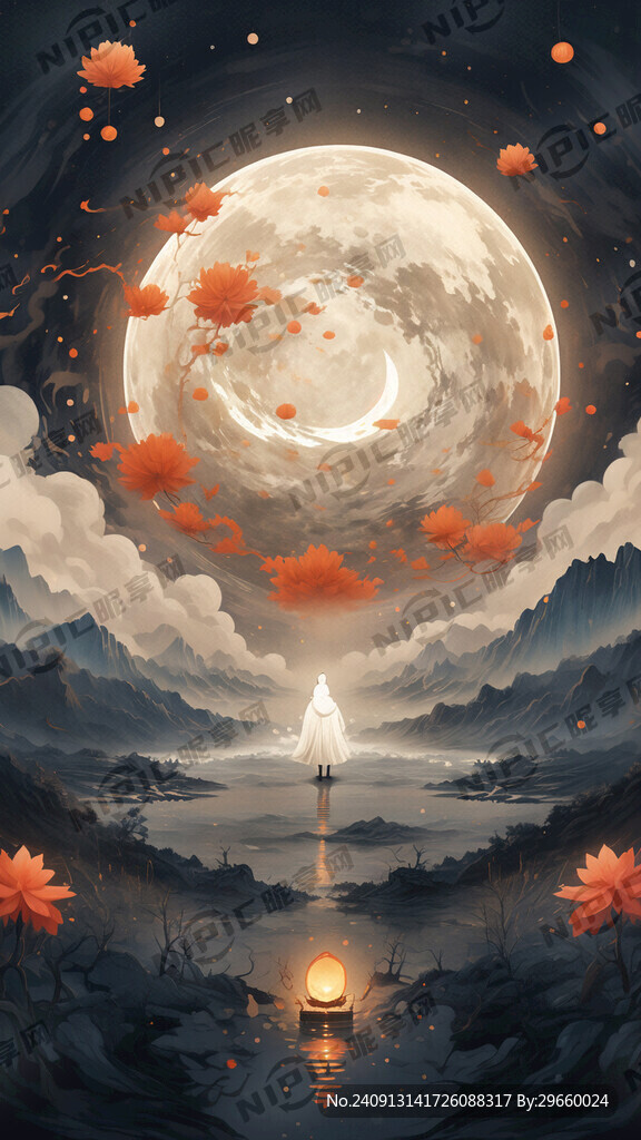 中秋 月亮 插画