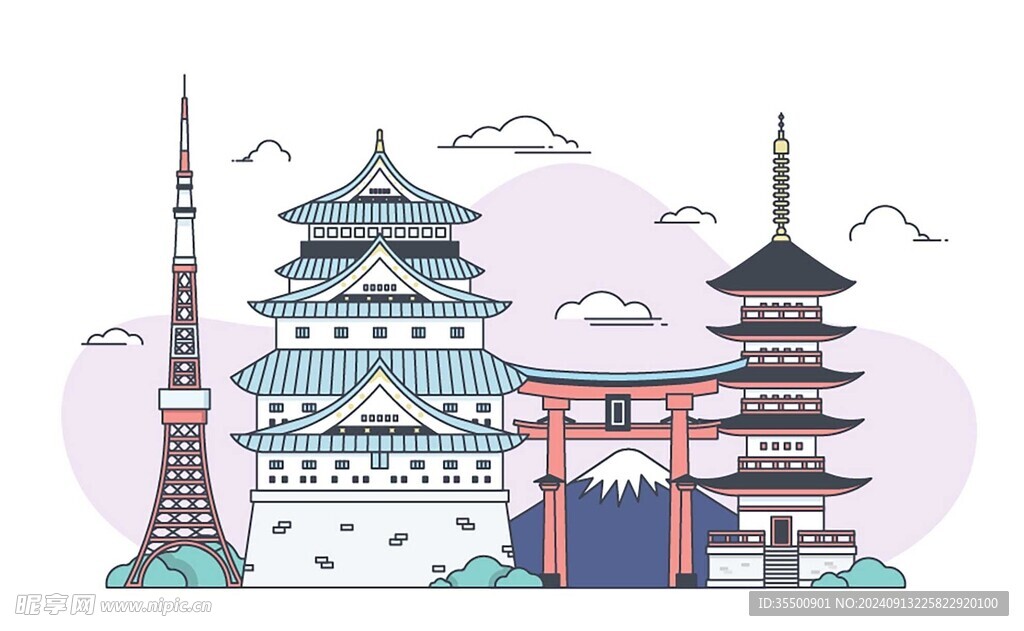 地标插画