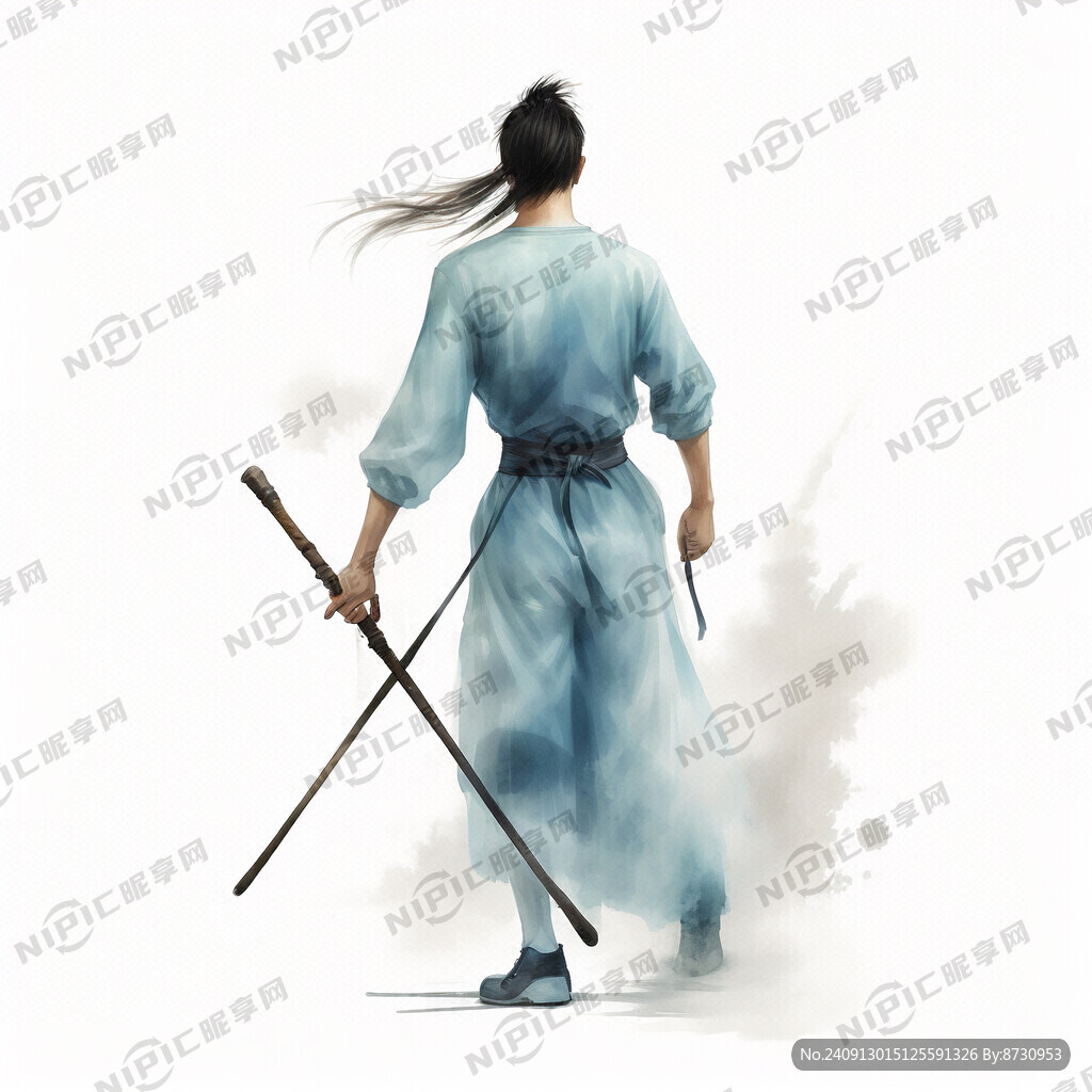 穿着浅蓝色球衣的球员 背影视角