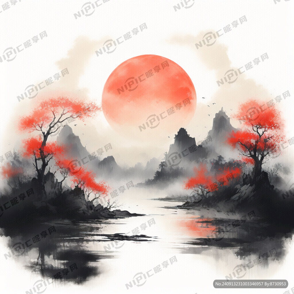黄昏的天空 正在升起的圆月