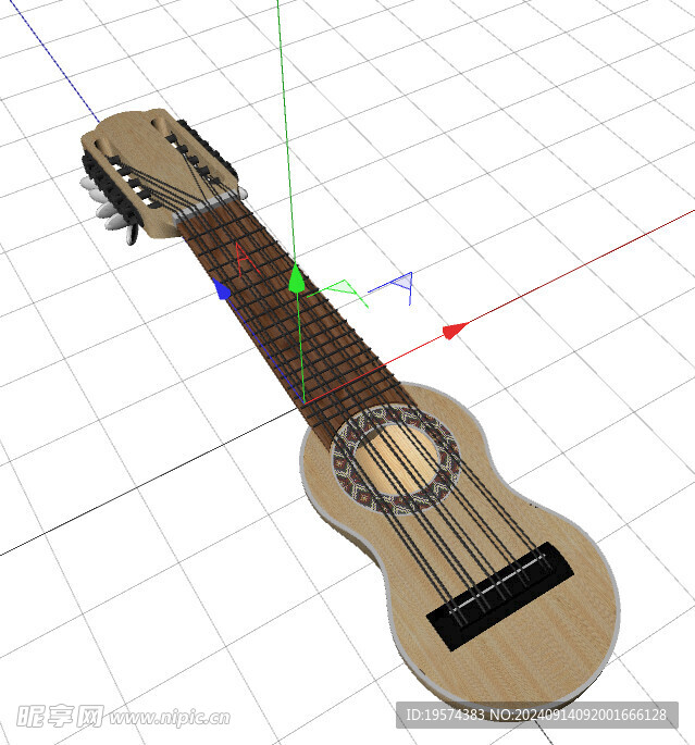 C4D模型 吉他