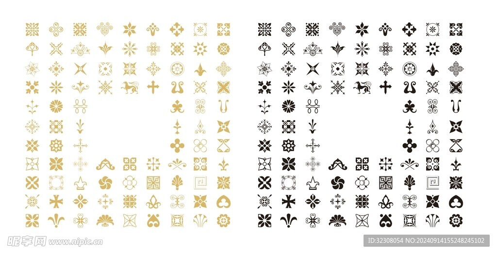 边框花纹 