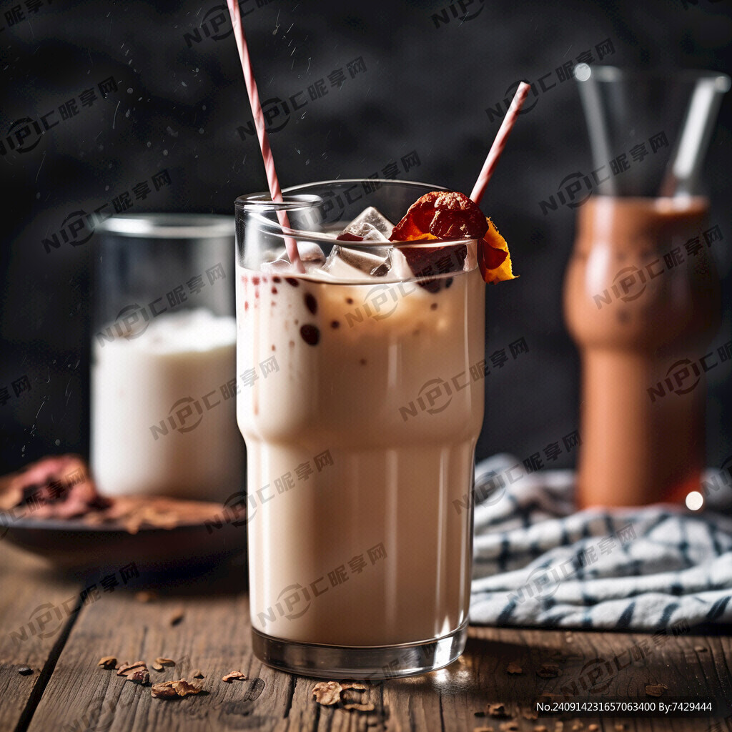 单杯 奶茶饮品 有冰 牛奶
