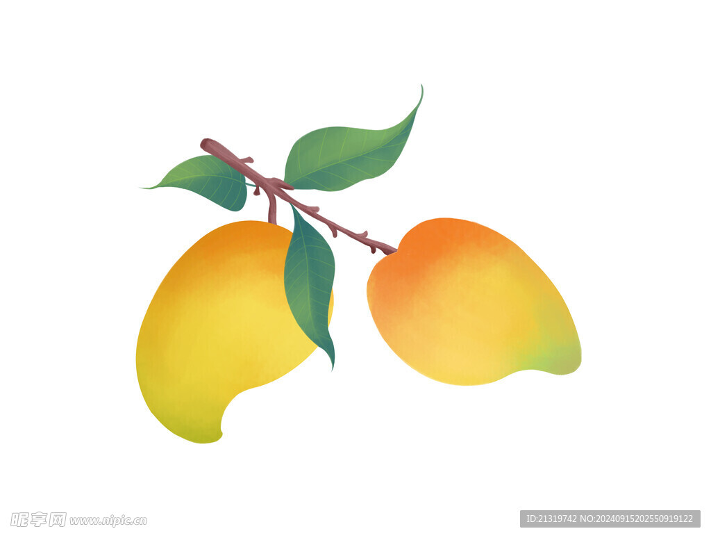 卡通芒果插画